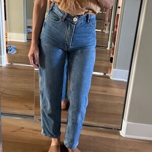 Stylish Blue Wide-Leg Jeans